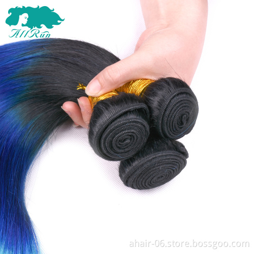 T1B Bule Green Hair, Color Bule Green Human Hair Bundles